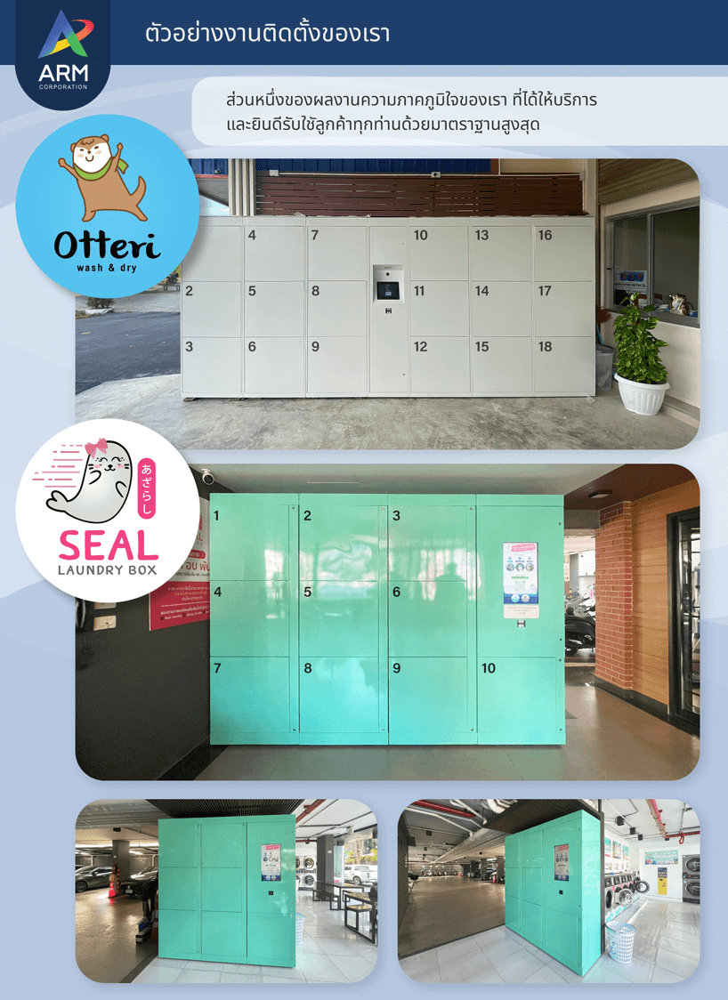 Smart Locker Laundry Box ล็อกเกอร์อัจฉริยะสำหรับรับฝากซักผ้า