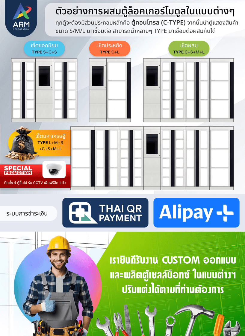 Smart Locker Sale Box ล็อกเกอร์อัจฉริยะสำหรับขายสินค้า